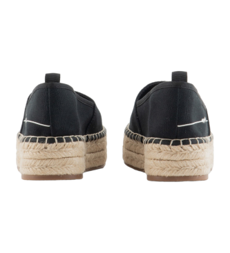 Armani Exchange Black canvas espadrilles