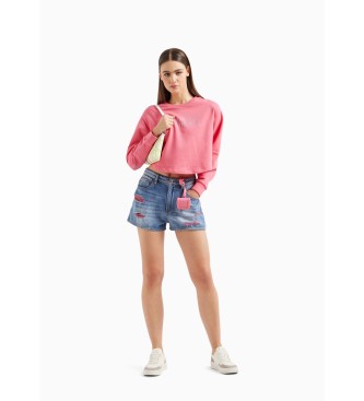 Armani Exchange Sweatshirt i rosa bubbelgum