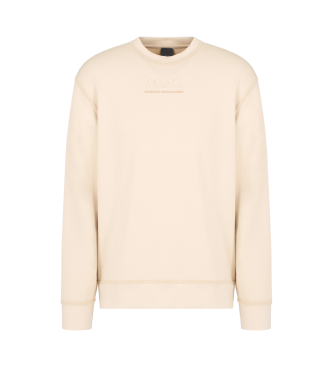 Armani Exchange Beige crew neck sweatshirt