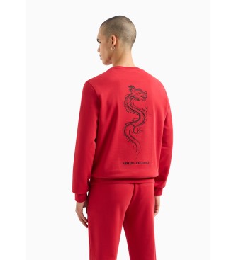 Armani Exchange Rotes Fleece-Sweatshirt