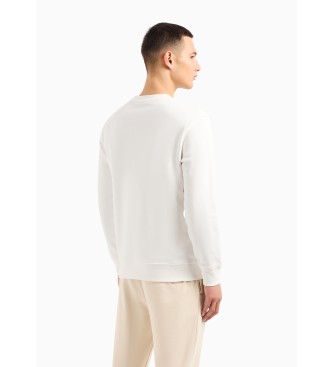 Armani Exchange Sweat-shirt blanc  col ras du cou