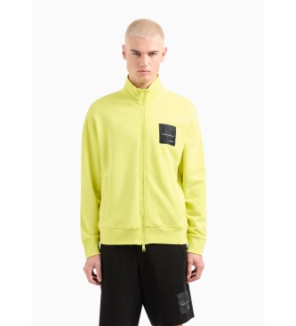 Armani Exchange Camisola com fecho de correr em amarelo