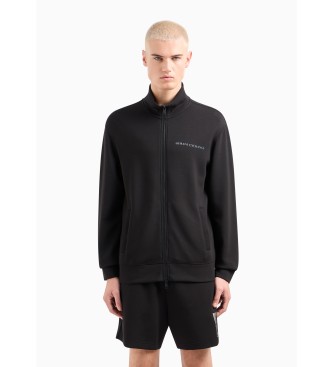 Armani Exchange Full zip sweatshirt black