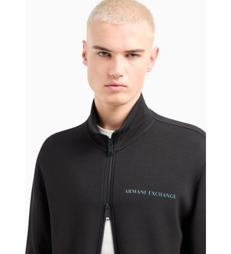 Armani Exchange Full zip sweatshirt black