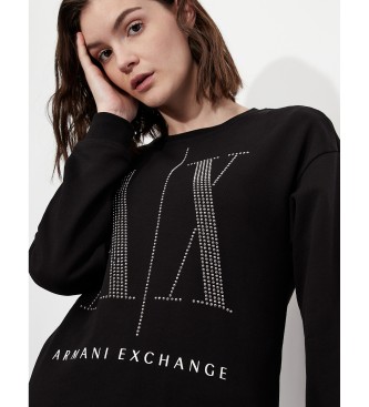 Armani Exchange Studs sweatshirt zwart