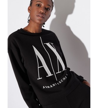 Armani Exchange Sweat tricot en French Terry noir