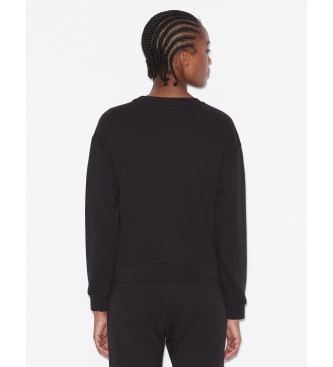 Armani Exchange French Terry knitted sweatshirt black