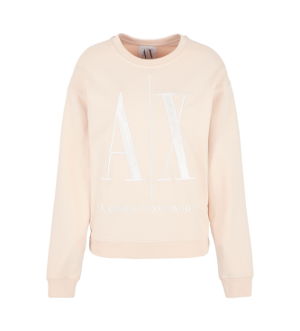 Armani Exchange Sweat-shirt en tissu French Terry rose