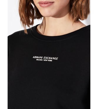 Armani Exchange Zwart fleece sweatshirt