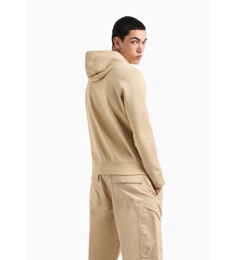 Armani Exchange Beige zip-up sweatshirt