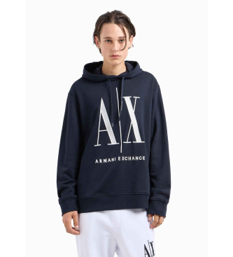 Armani Exchange Sweatshirt avec logo bleu marine