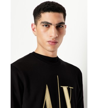 Armani Exchange Sweatshirt med svart logotyp