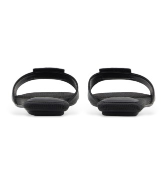 Armani Exchange Sandales plates Micro-SA noir