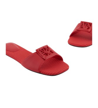 Armani Exchange Rote flache Sandalen