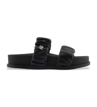 Armani Exchange Sandales plates noires