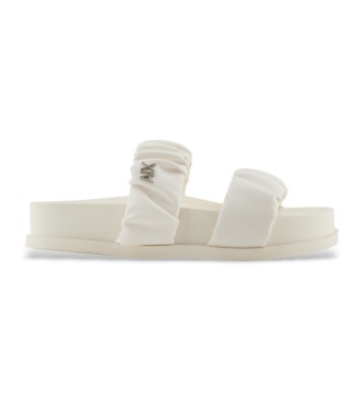 Armani Exchange Witte platte sandalen