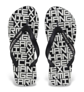 Armani Exchange Flip-flops logo black, white