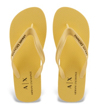 Armani Exchange Teenslippers XUQ002 geel 