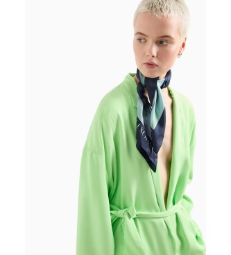 Armani Exchange Blazer deconstruido con hombro cado verde