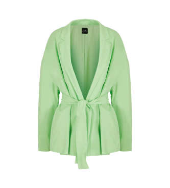 Armani Exchange Blazer deconstruido con hombro cado verde