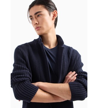 Armani Exchange Navy knitted jacket