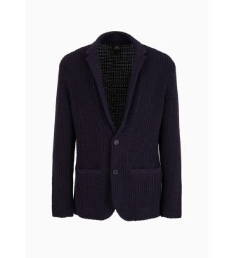 Armani Exchange Navy knitted jacket