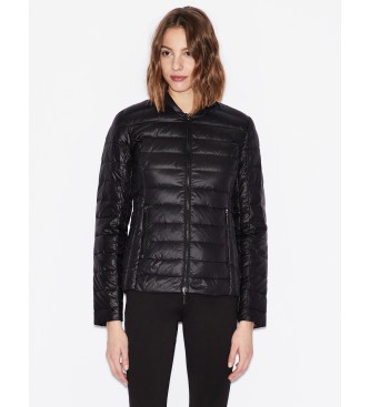 Armani Exchange Quilted zipped jacket black