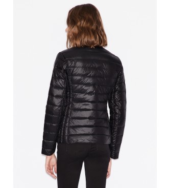 Armani Exchange Quilted zipped jacket black