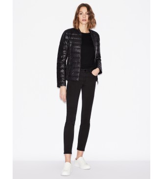 Armani Exchange Quilted zipped jacket black