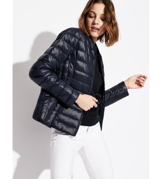 Armani Exchange Quilted jacket with navy zip fastening