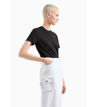 Armani Exchange White midi tube skirt