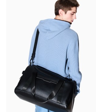 Armani Exchange Canvas bag made of black coated material