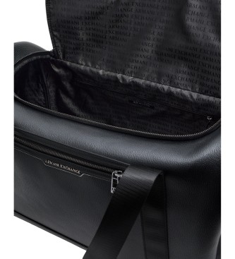 Armani Exchange Canvas bag made of black coated material