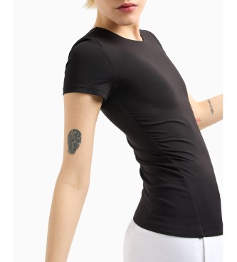 A|X Armani Exchange Aansluitend T-shirt van elastisch gebreid Essential Logo Signature zwart