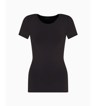 A|X Armani Exchange Aansluitend T-shirt van elastisch gebreid Essential Logo Signature zwart