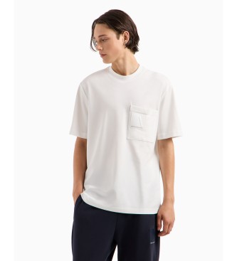 Armani Exchange T-shirt com bolso branco