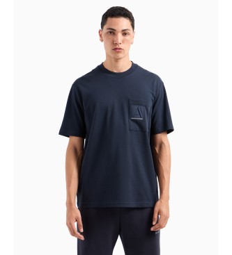 Armani Exchange Majica z žepom Navy Pocket T-shirt