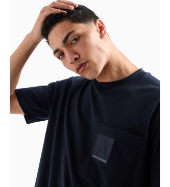 Armani Exchange Majica z žepom Navy Pocket T-shirt