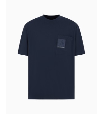 Armani Exchange Majica z žepom Navy Pocket T-shirt