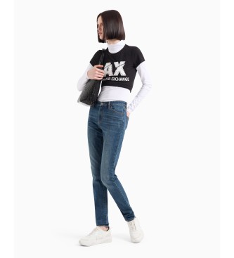 Armani Exchange T-shirt de manga comprida branca