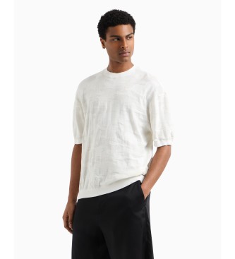 Armani Exchange Koszulka polo z dzianiny w kolorze złamanej bieli
