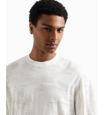 Armani Exchange Koszulka polo z dzianiny w kolorze złamanej bieli