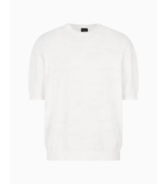 Armani Exchange Koszulka polo z dzianiny w kolorze złamanej bieli