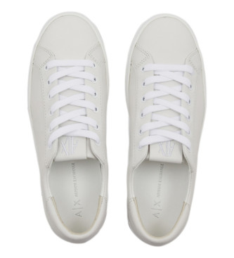 Armani Exchange Basic Sneakers i lder vit