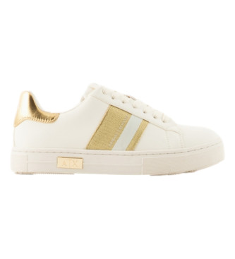 Armani Exchange Sneaker bicolore bianco e oro