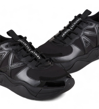 Armani Exchange Večmaterialni čevlji črni