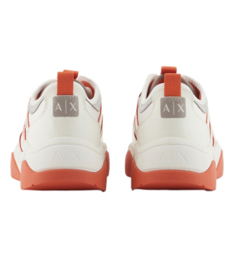 Armani Exchange Sneakers tecniche bianche, arancioni