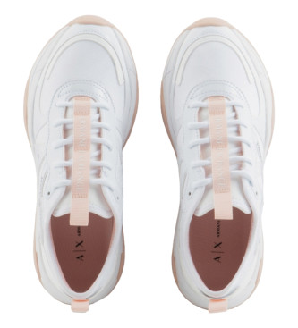 Armani Exchange Tekniske sko hvid, pink