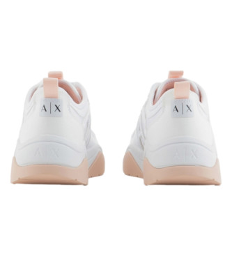 Armani Exchange Sneakers tecniche bianche, rosa