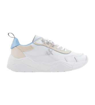 Armani Exchange Baskets en cuir blanc